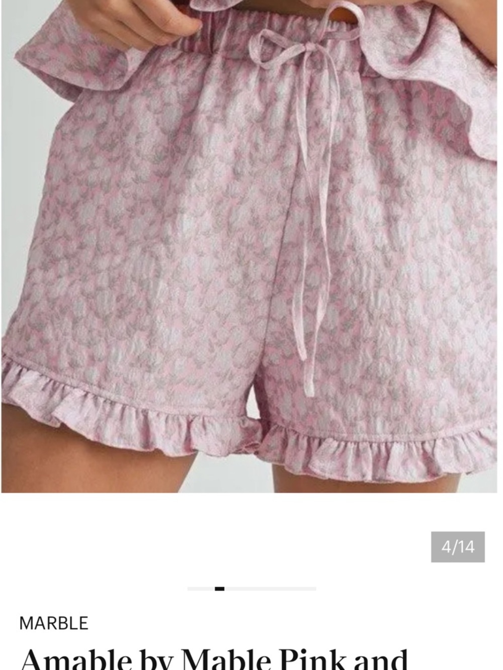 Pink Floral Ruffle Lounge Set - Picture 4 of 6